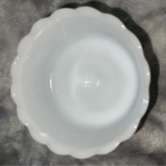 Vintage white milk glass compote candy dish Storage & Organization